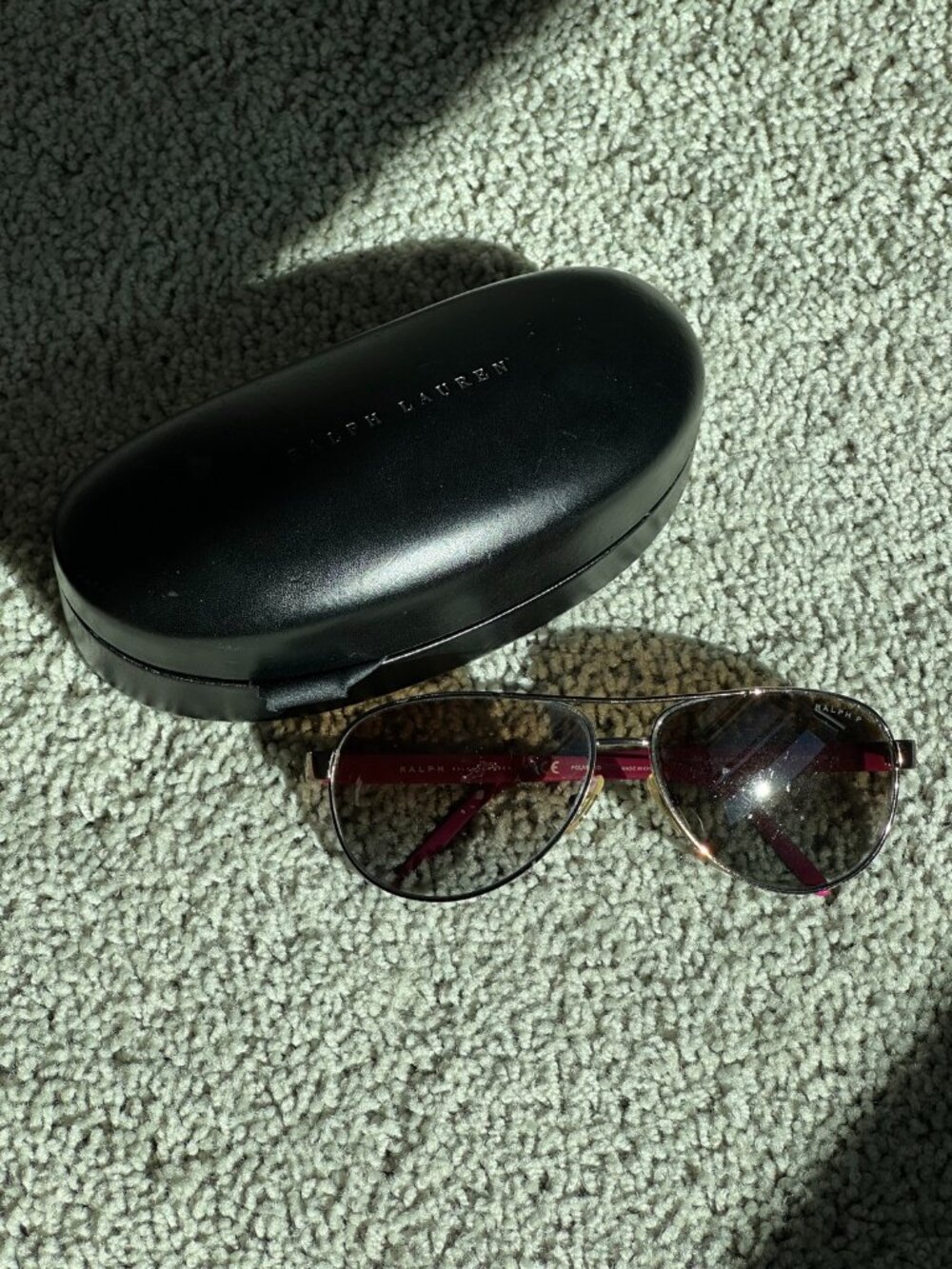 Ralph Lauren Pink Aviator Sunglasses Gradient Lenses